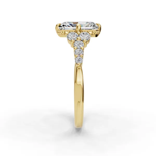 14K Yellow Gold Radiant Engagement Ring Setting Image 3 SVS Fine Jewelry Oceanside, NY