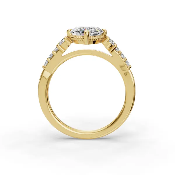 14K Yellow Gold Marquise Engagement Ring Setting Image 2 SVS Fine Jewelry Oceanside, NY