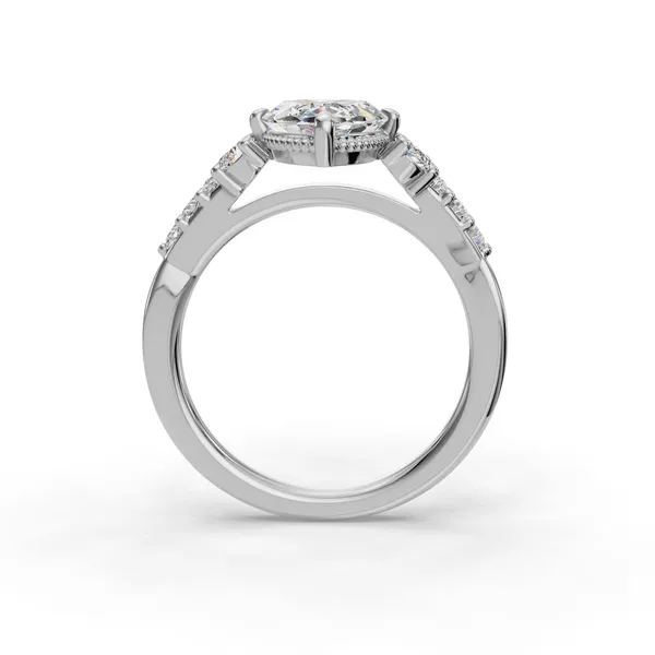 18K White Gold Marquise Engagement Ring Setting Image 2 SVS Fine Jewelry Oceanside, NY