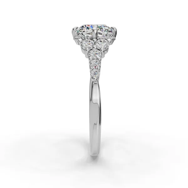 Platinum Cushion Engagement Ring Setting Image 3 SVS Fine Jewelry Oceanside, NY