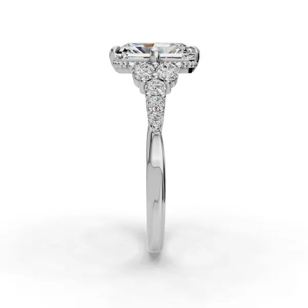 Platinum Radiant Engagement Ring Setting Image 3 SVS Fine Jewelry Oceanside, NY