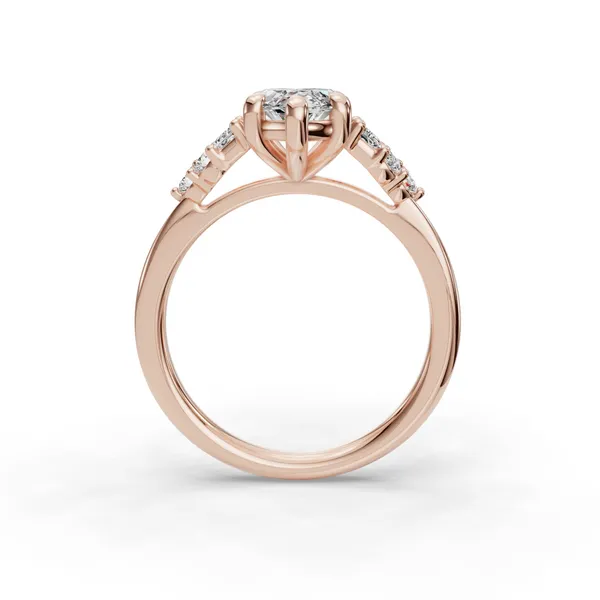 14K Rose Gold Marquise Engagement Ring Setting Image 2 SVS Fine Jewelry Oceanside, NY