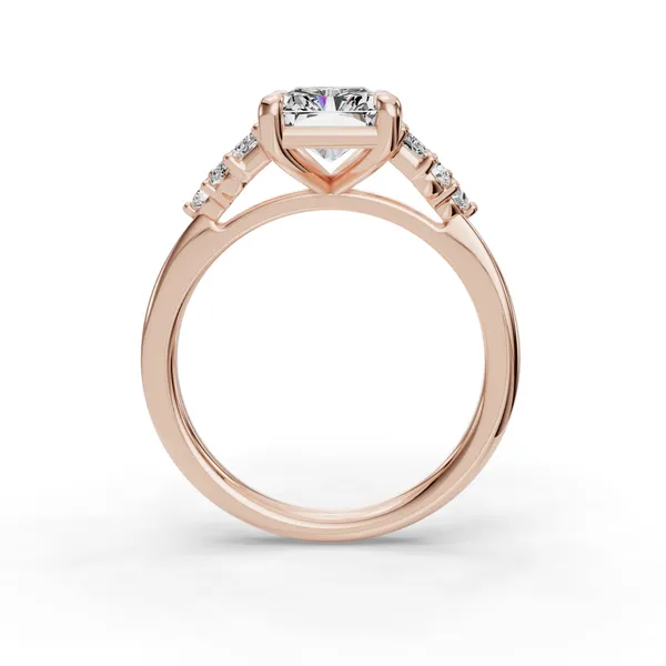14K Rose Gold Radiant Engagement Ring Setting Image 2 SVS Fine Jewelry Oceanside, NY