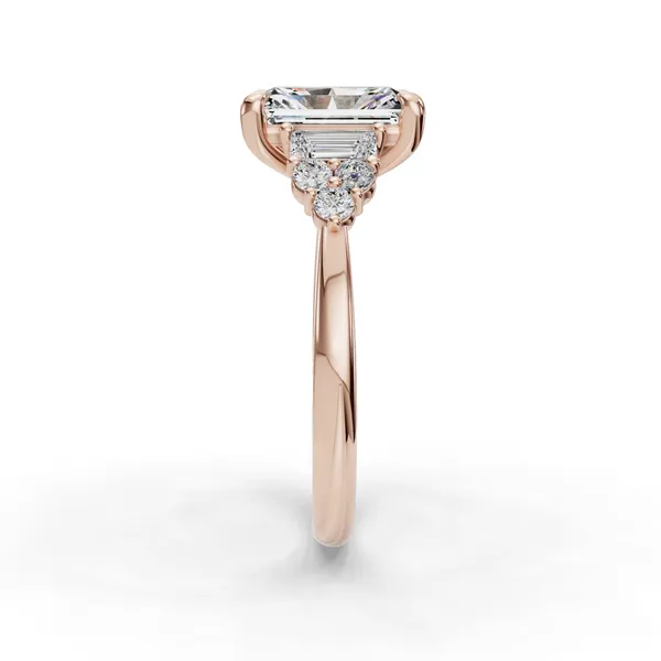 14K Rose Gold Radiant Engagement Ring Setting Image 3 SVS Fine Jewelry Oceanside, NY