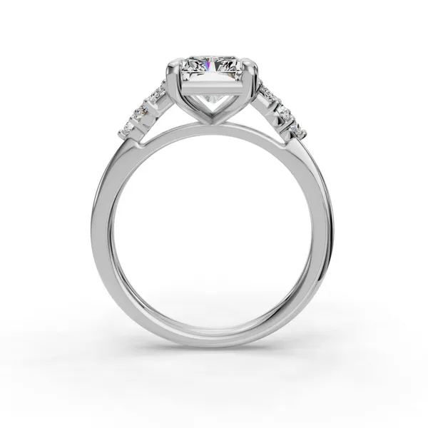 14K White Gold Radiant Engagement Ring Setting Image 2 SVS Fine Jewelry Oceanside, NY