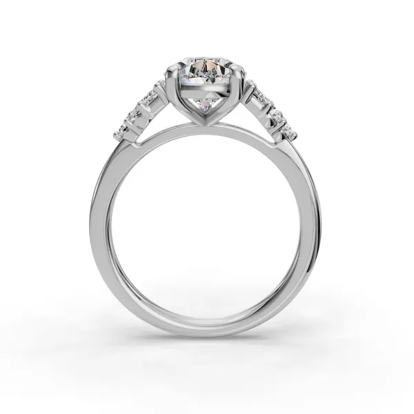 14K White Gold Pear Engagement Ring Setting Image 2 SVS Fine Jewelry Oceanside, NY