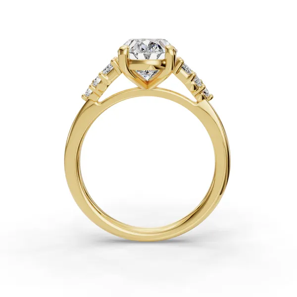 14K Yellow Gold Oval Engagement Ring Setting Image 2 SVS Fine Jewelry Oceanside, NY