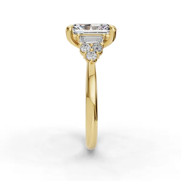 14K Yellow Gold Radiant Engagement Ring Setting Image 3 SVS Fine Jewelry Oceanside, NY