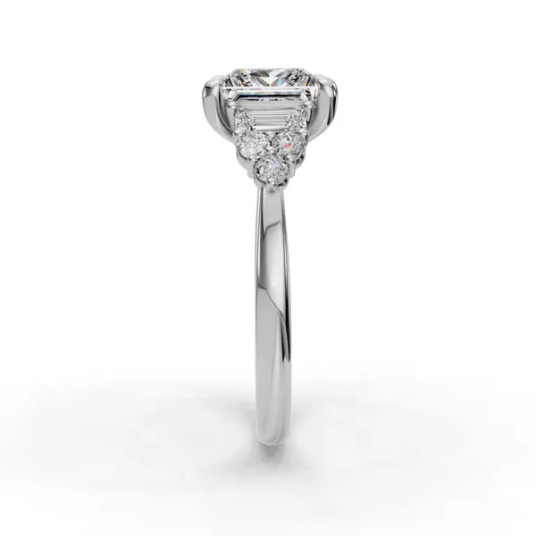 Platinum Princess Engagement Ring Setting Image 3 SVS Fine Jewelry Oceanside, NY