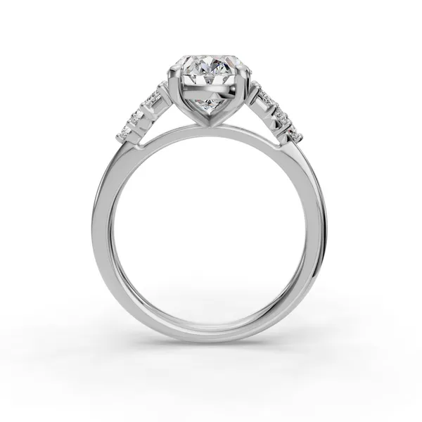 Platinum Oval Engagement Ring Setting Image 2 SVS Fine Jewelry Oceanside, NY