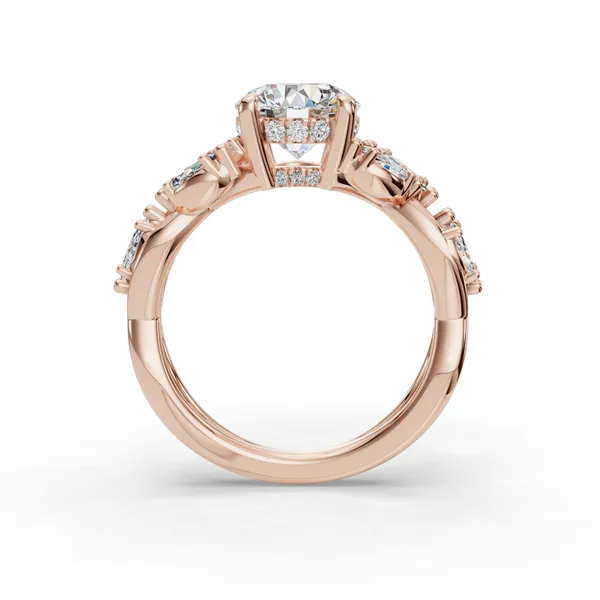 14K Rose Gold Round Engagement Ring Setting Image 2 SVS Fine Jewelry Oceanside, NY