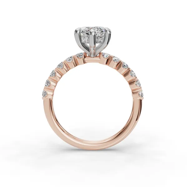 14K Rose Gold Marquise Engagement Ring Setting Image 2 SVS Fine Jewelry Oceanside, NY