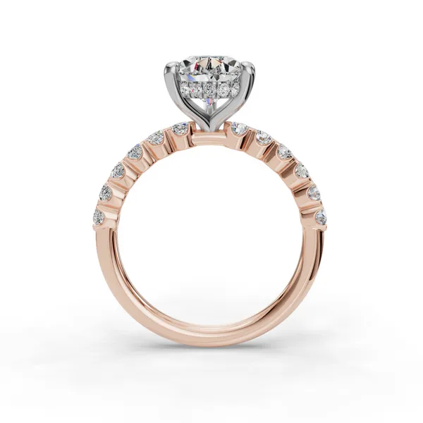 14K Rose Gold Pear Engagement Ring Setting Image 2 SVS Fine Jewelry Oceanside, NY