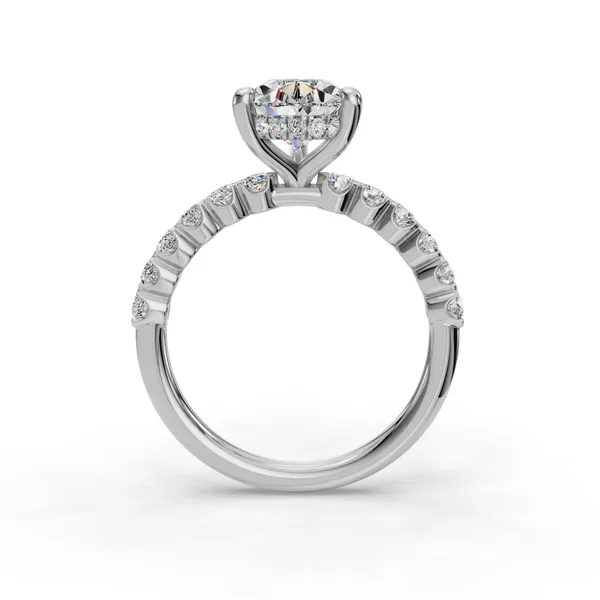 14K White Gold Pear Engagement Ring Setting Image 2 SVS Fine Jewelry Oceanside, NY