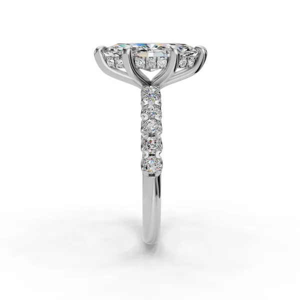 14K White Gold Marquise Engagement Ring Setting Image 3 SVS Fine Jewelry Oceanside, NY