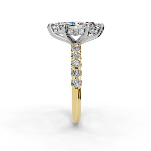 18K Yellow Gold Marquise Engagement Ring Setting Image 3 SVS Fine Jewelry Oceanside, NY