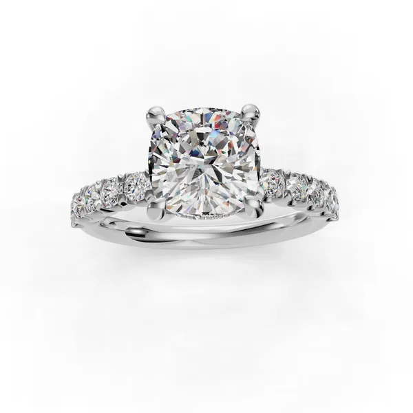 Platinum Cushion Engagement Ring Setting Image 4 SVS Fine Jewelry Oceanside, NY