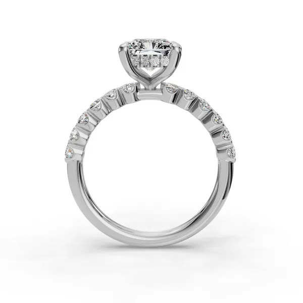 Platinum Radiant Engagement Ring Setting Image 2 SVS Fine Jewelry Oceanside, NY