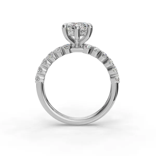 Platinum Marquise Engagement Ring Setting Image 2 SVS Fine Jewelry Oceanside, NY
