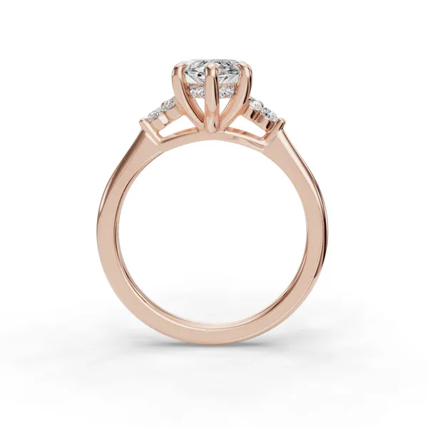 14K Rose Gold Marquise Engagement Ring Setting Image 2 SVS Fine Jewelry Oceanside, NY
