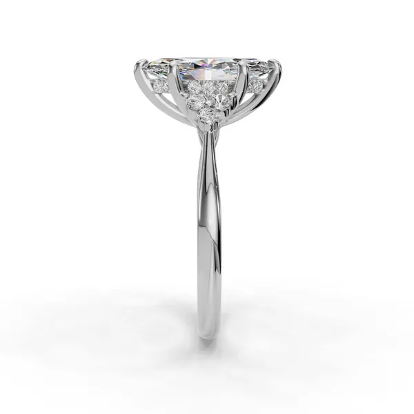 14K White Gold Marquise Engagement Ring Setting Image 3 SVS Fine Jewelry Oceanside, NY