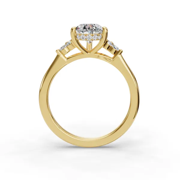 14K Yellow Gold Pear Engagement Ring Setting Image 2 SVS Fine Jewelry Oceanside, NY