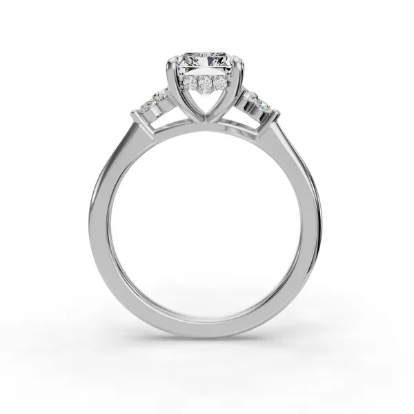 Platinum Radiant Engagement Ring Setting Image 2 SVS Fine Jewelry Oceanside, NY