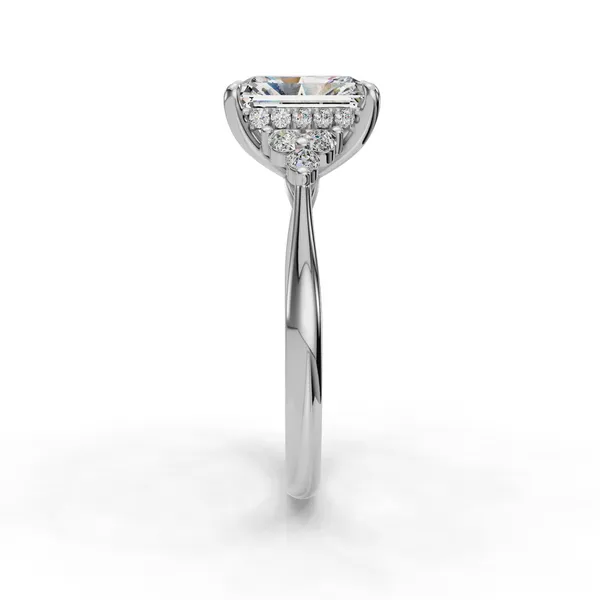 Platinum Radiant Engagement Ring Setting Image 3 SVS Fine Jewelry Oceanside, NY