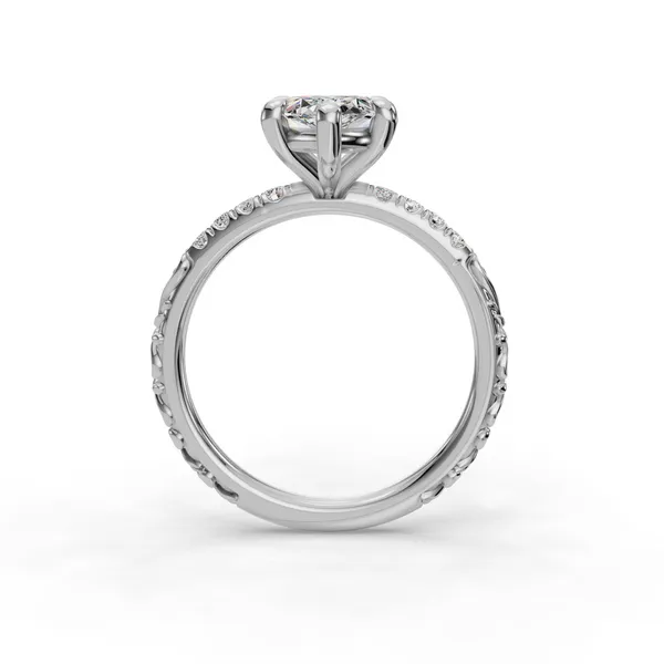 18K White Gold Marquise Engagement Ring Setting Image 2 SVS Fine Jewelry Oceanside, NY