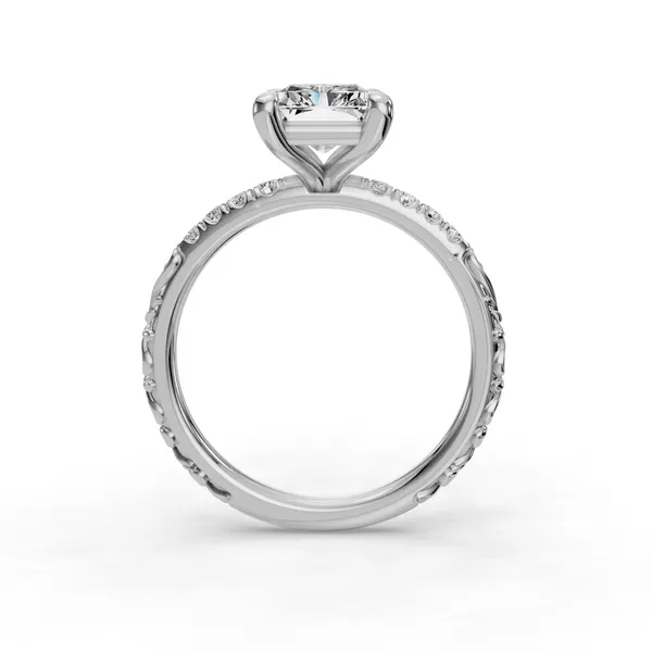 Platinum Radiant Engagement Ring Setting Image 2 SVS Fine Jewelry Oceanside, NY