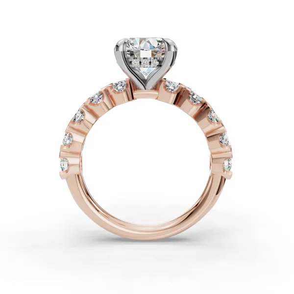 14K Rose Gold Round Engagement Ring Setting Image 2 SVS Fine Jewelry Oceanside, NY