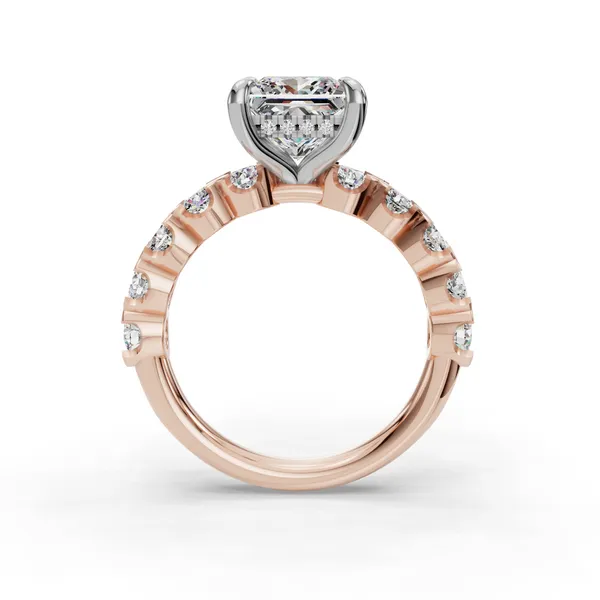 14K Rose Gold Princess Engagement Ring Setting Image 2 SVS Fine Jewelry Oceanside, NY