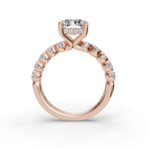 14K Rose Gold Radiant Engagement Ring Setting Image 2 SVS Fine Jewelry Oceanside, NY