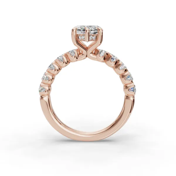 18K Rose Gold Marquise Engagement Ring Setting Image 2 SVS Fine Jewelry Oceanside, NY