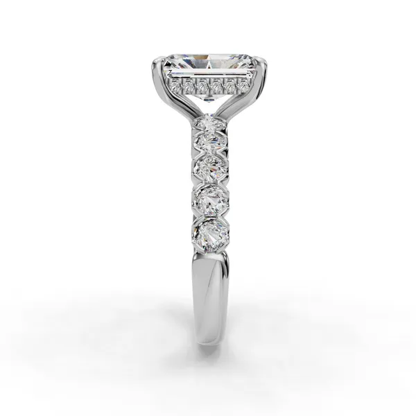 Platinum Radiant Engagement Ring Setting Image 3 SVS Fine Jewelry Oceanside, NY