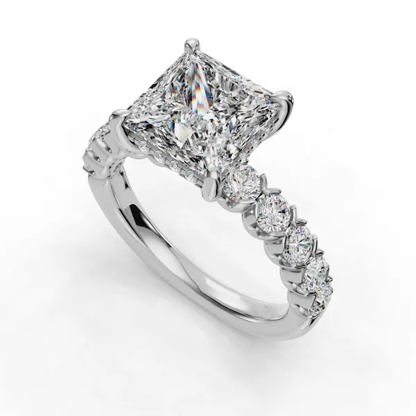 Platinum Princess Engagement Ring Setting SVS Fine Jewelry Oceanside, NY