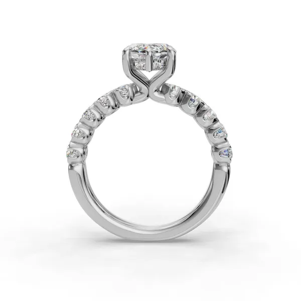 Platinum Marquise Engagement Ring Setting Image 2 SVS Fine Jewelry Oceanside, NY