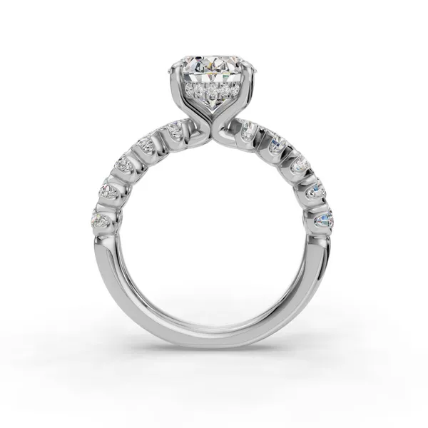 Platinum Oval Engagement Ring Setting Image 2 SVS Fine Jewelry Oceanside, NY