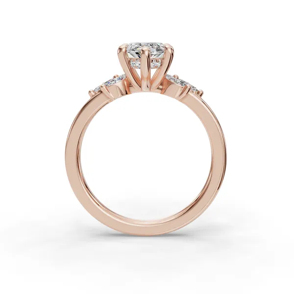 14K Rose Gold Marquise Engagement Ring Setting Image 2 SVS Fine Jewelry Oceanside, NY