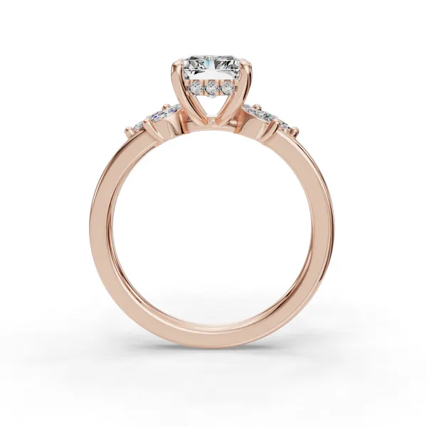 14K Rose Gold Radiant Engagement Ring Setting Image 2 SVS Fine Jewelry Oceanside, NY