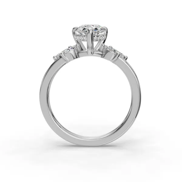 14K White Gold Pear Engagement Ring Setting Image 2 SVS Fine Jewelry Oceanside, NY
