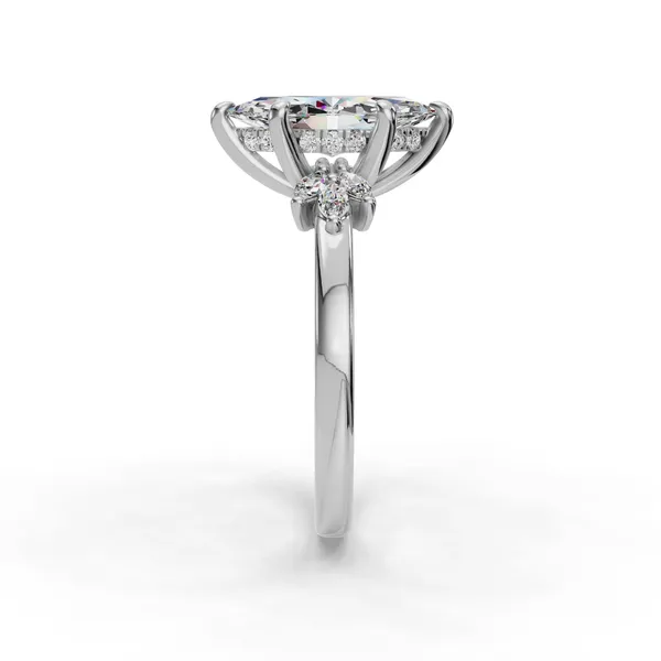 14K White Gold Marquise Engagement Ring Setting Image 3 SVS Fine Jewelry Oceanside, NY