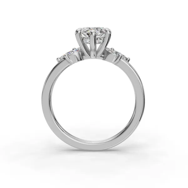 18K White Gold Marquise Engagement Ring Setting Image 2 SVS Fine Jewelry Oceanside, NY