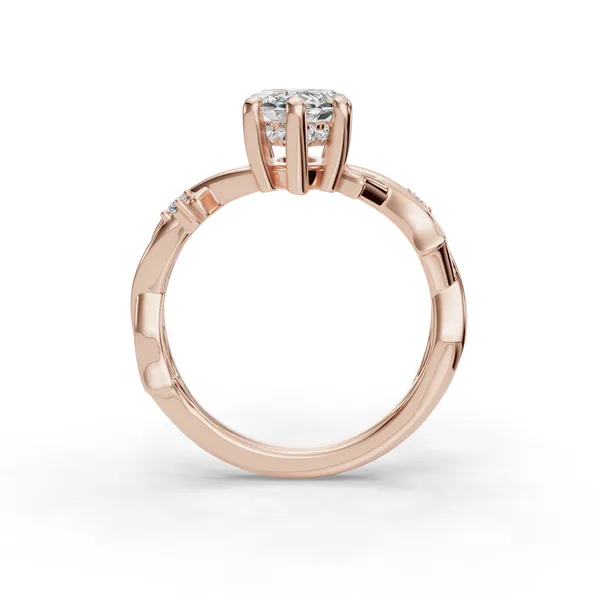 14K Rose Gold Marquise Engagement Ring Setting Image 2 SVS Fine Jewelry Oceanside, NY