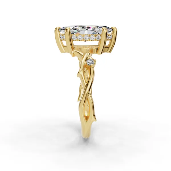 14K Yellow Gold Marquise Engagement Ring Setting Image 3 SVS Fine Jewelry Oceanside, NY