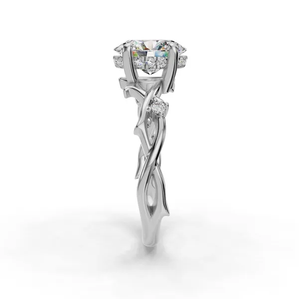 Platinum Oval Engagement Ring Setting Image 3 SVS Fine Jewelry Oceanside, NY