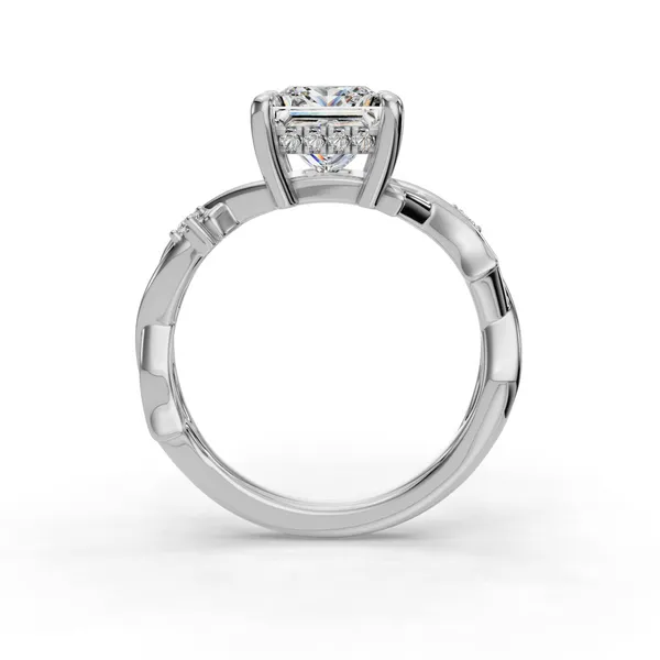 Platinum Princess Engagement Ring Setting Image 2 SVS Fine Jewelry Oceanside, NY
