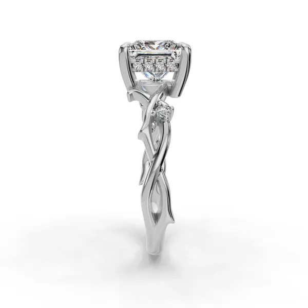 Platinum Princess Engagement Ring Setting Image 3 SVS Fine Jewelry Oceanside, NY