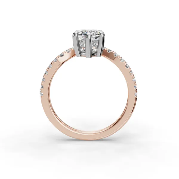 14K Rose Gold Marquise Engagement Ring Setting Image 2 SVS Fine Jewelry Oceanside, NY