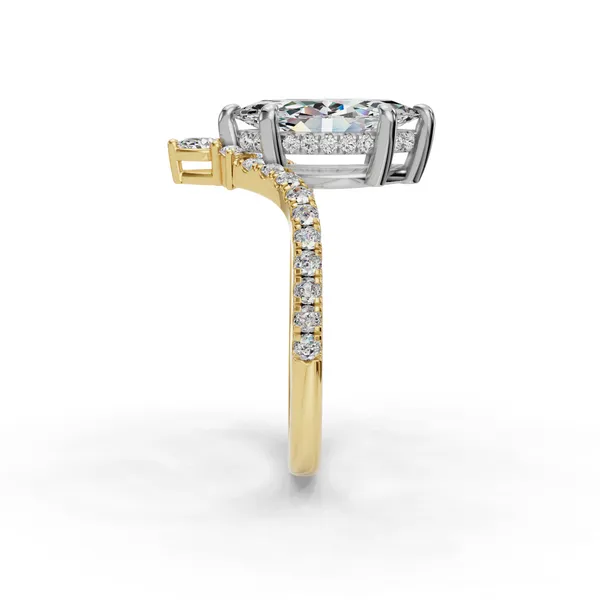 14K Yellow Gold Marquise Engagement Ring Setting Image 3 SVS Fine Jewelry Oceanside, NY